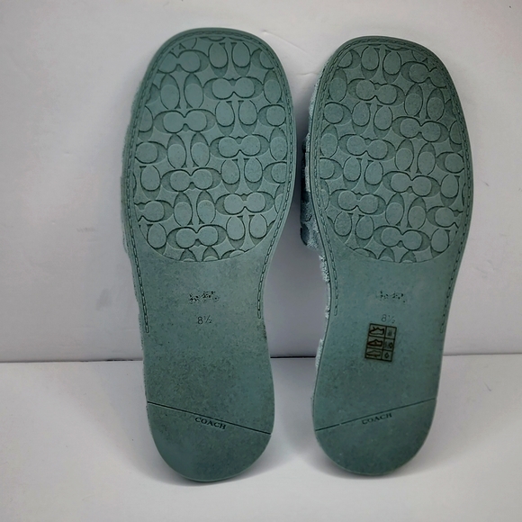 ⭐️COACH💯 NWT "BRIDGETT TERRY" SLIDERS/SHOES, THE SIZE IS 8.5 LADIES, AQUA COLOR - Picture 5 of 16